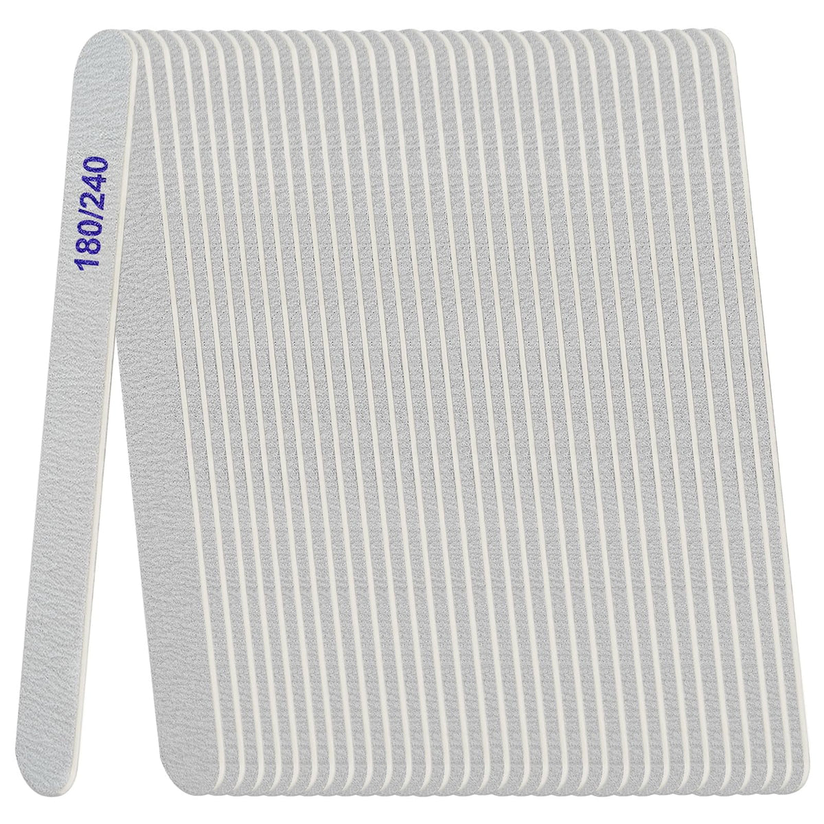 Nail File, Emery Boards for Nails 180/240 Grit Nail Files for Natural Nails Wood Double Sided Emory Fingernail Files Professional Reusable Manicure Pedicure limas para uÃƒÂ±as (24 Packs)
