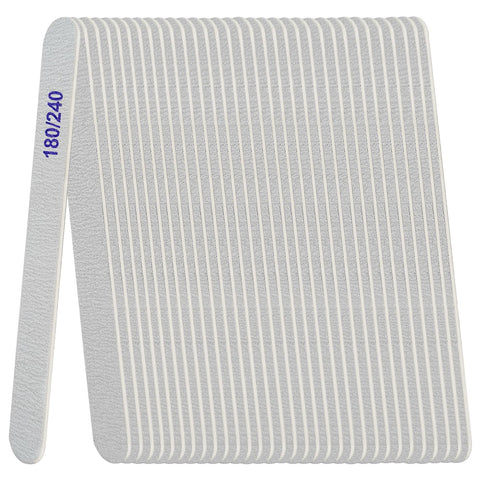Nail File, Emery Boards for Nails 180/240 Grit Nail Files for Natural Nails Wood Double Sided Emory Fingernail Files Professional Reusable Manicure Pedicure limas para uÃƒÂ±as (24 Packs)
