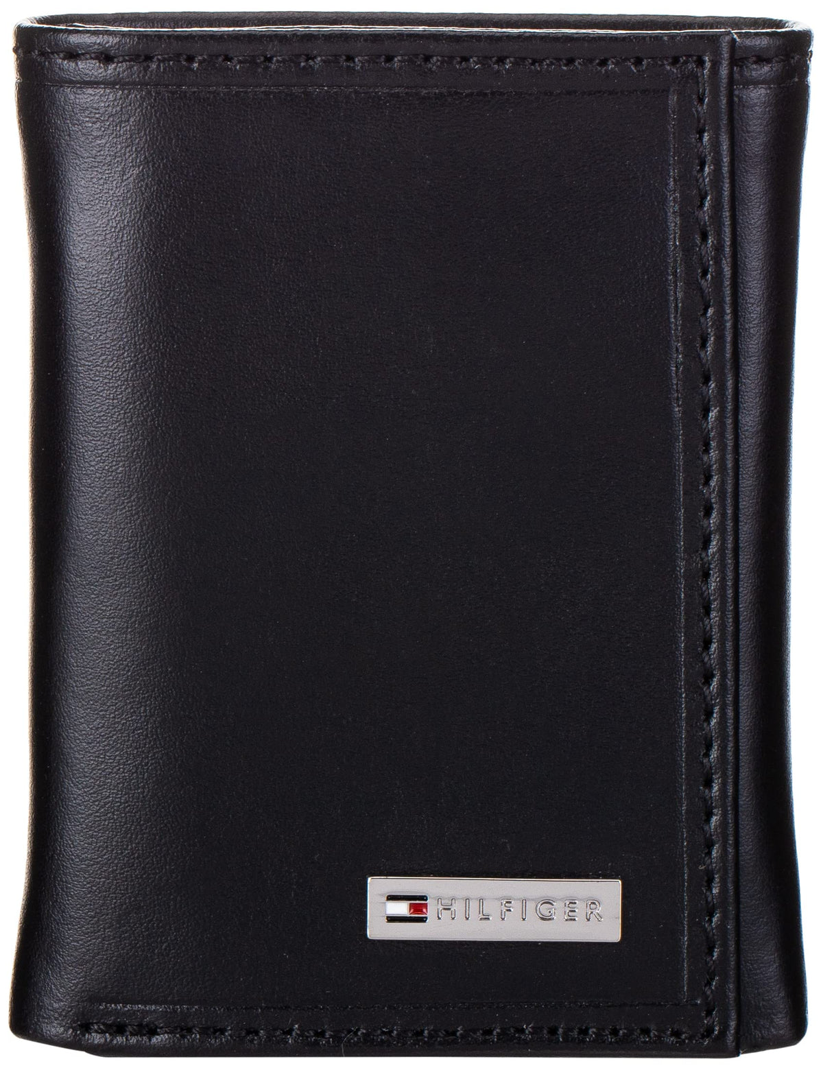 Tommy Hilfiger Men's Fordham Flip Trifold Wallet, Black, One Size