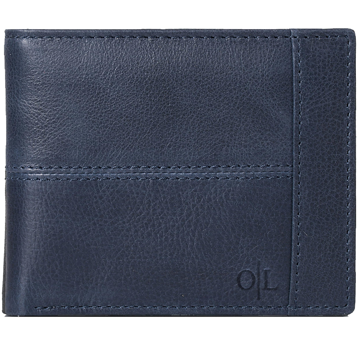 Mens Slim Wallet | Minimalist Blue Leather Fabric | RFID Blocking | Bifold Credit Card Holder | Gifts for Men