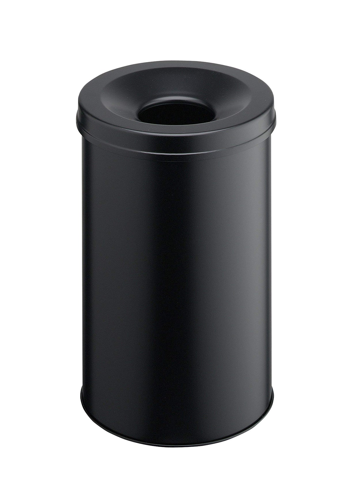 Durable Self-Extinguishing Metal Waste Bin Black 30 Litre Capacity | Stylish and Modern Finish | for Complete Safety In The Office, Warehouse, School, etc.