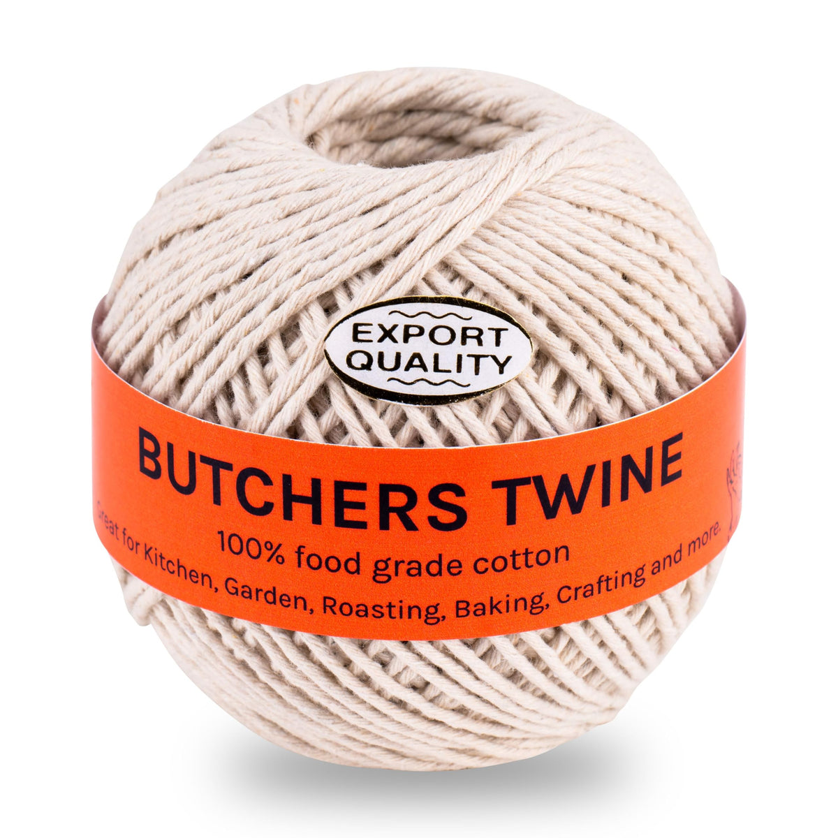 Cotton Butcher's Twine - 12 Ply Kitchen Cooking Twine for Meat Trussing, Roasting,Bread Baking, Kitchen String,Barbecue,Sausage Making Crafting DIY Projects Gardening 80m Thread Food Safe Durable
