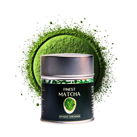 Heapwell Superfoods Finest Ceremonial Matcha Green Tea 30g (1.06 oz) Tin - Vibrant, Shade-Grown, Stone-Ground Powder from Uji, Japan - 1-Star Great Taste Award UK 2023 Winner