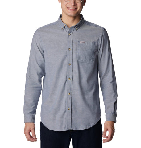 Columbia Men's Rapid Rivers II Long Sleeve Shirt, Dark Mountain Oxford, Large