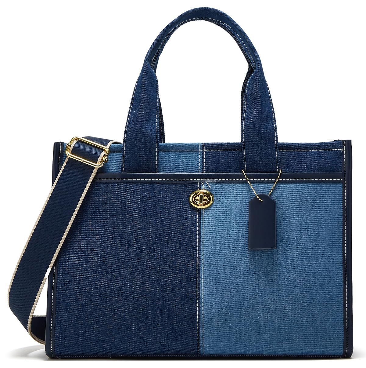 Denim Tote Bag Women Trendy Hobo Shoulder Bags Cute Satchels CrossBody Purse Work Travel College Bag Everything Tote Handbag