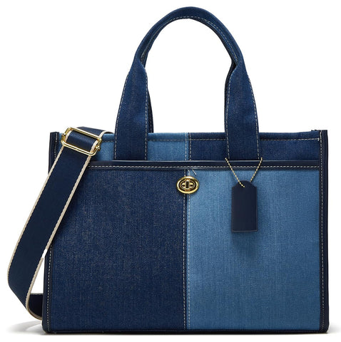 Denim Tote Bag Women Trendy Hobo Shoulder Bags Cute Satchels CrossBody Purse Work Travel College Bag Everything Tote Handbag