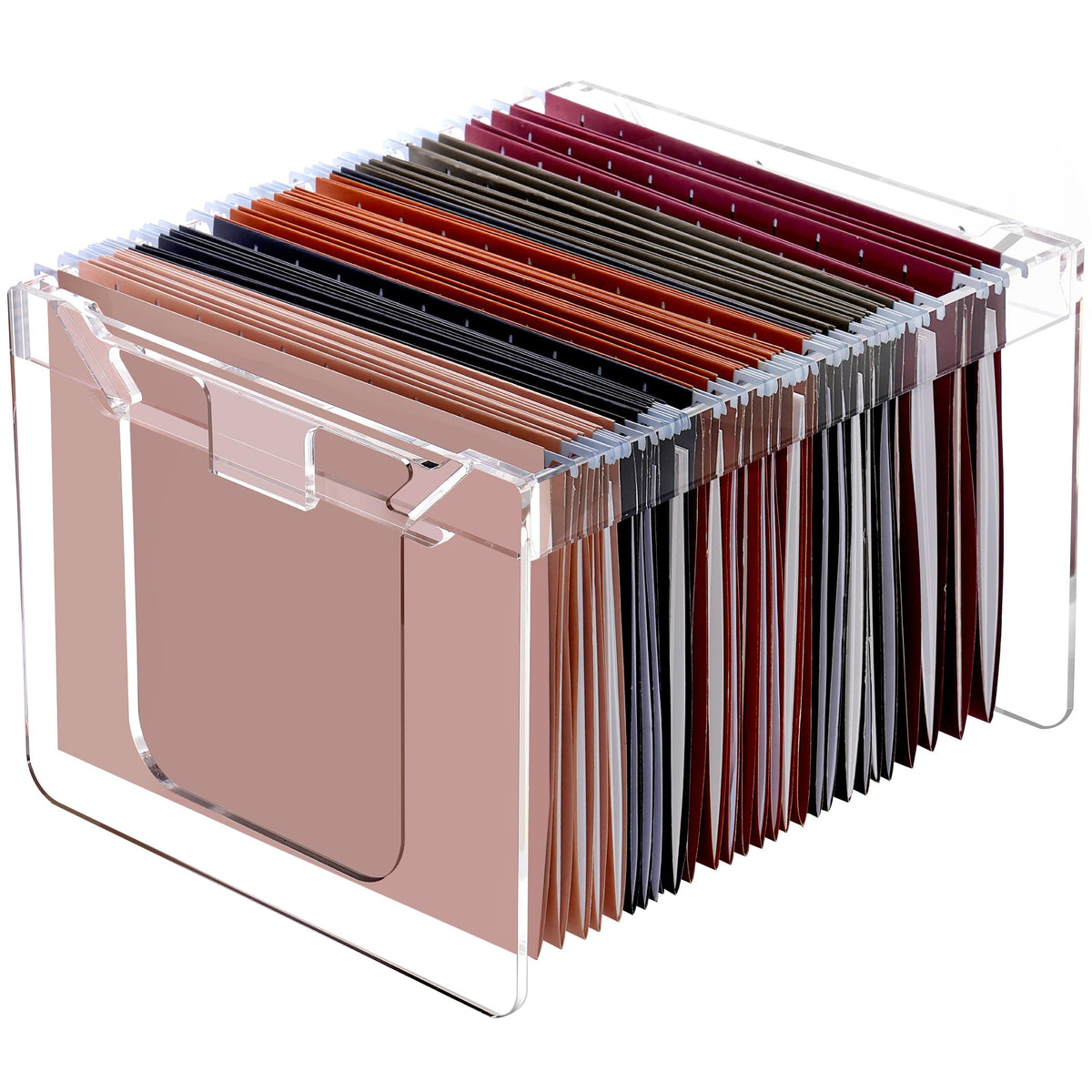 DINGHUO Hanging File Folder Frame, Letter Size Acrylic Hanging File Folder Holder, File Rack Desk Organizer for Office, Home - 1 Pack