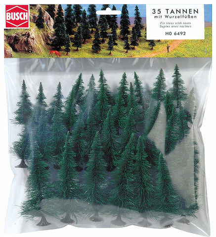 Busch 6492 Spruce Trees 50110mm 35/HO Scale Scenery Kit