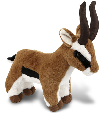 DolliBu Plush Antelope Stuffed Animal - Soft Huggable Antelope, Adorable Playtime Zoo Antelope Plush, Cute Wildlife Safari Cuddle Gift for Kids and Adults - 10 Inch