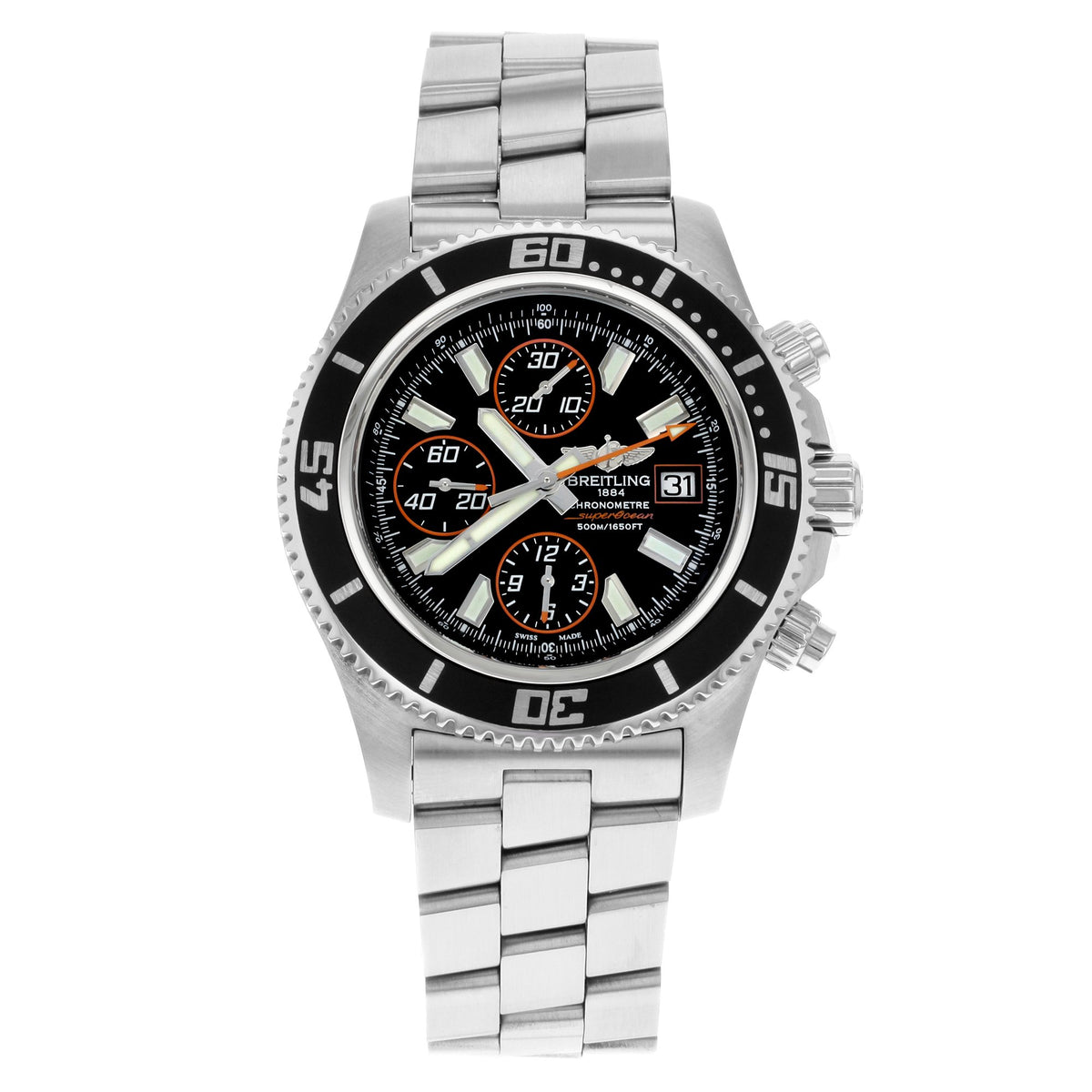 Breitling Superocean Chronograph Mens Watch A1334102/BA85-SS, Steel, luxury