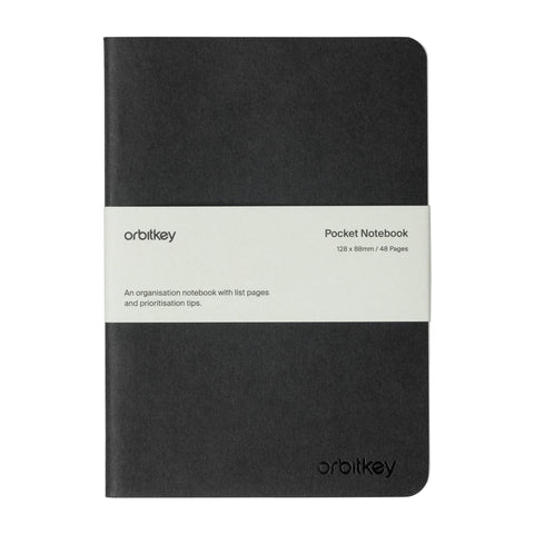 Orbitkey Organization Notebook | An A6 Pocket Notebook with Blank List Pages for Easy List Making, Dot Grid Pages and Prioritisation Tips | Printed with Soy Ink on Recycled FSC-Certified Paper and