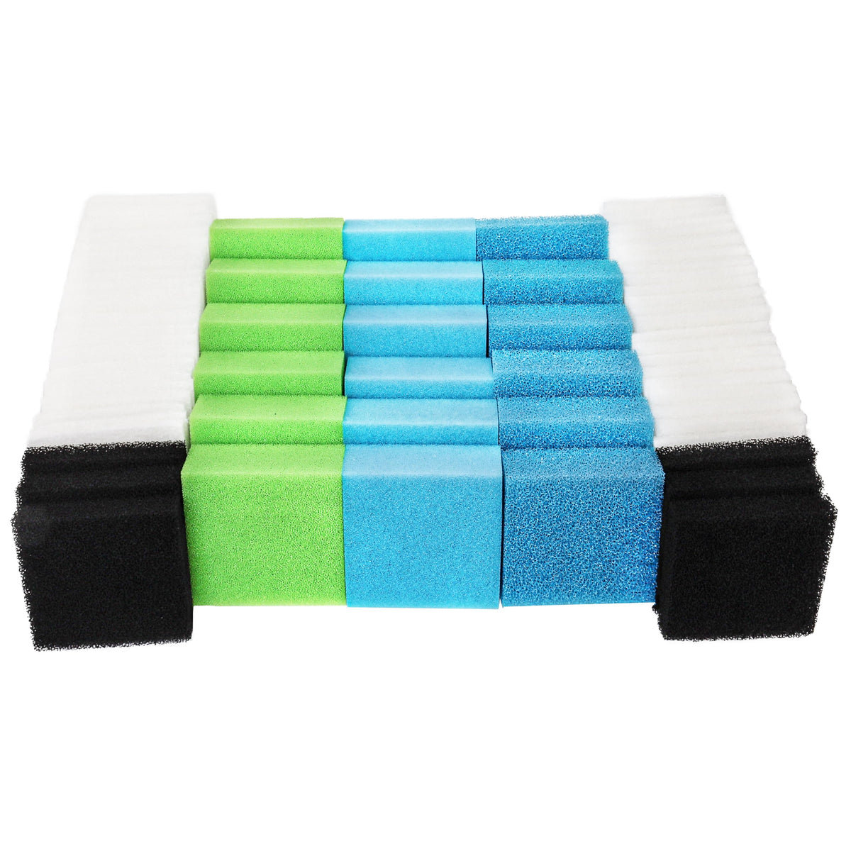 LTWHOME Compatible with Value Pack of Fine Filters, Carbon Filters, Coarse Filters, Nitrate Filters and Poly Filters Set Fit for Juwel Standard/BioFlow 6.0/ L (Pack of 74)