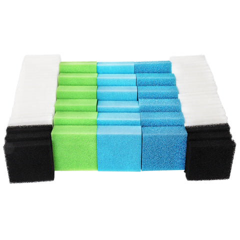 LTWHOME Compatible with Value Pack of Fine Filters, Carbon Filters, Coarse Filters, Nitrate Filters and Poly Filters Set Fit for Juwel Standard/BioFlow 6.0/ L (Pack of 74)