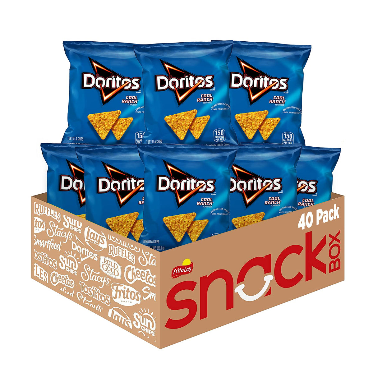 Doritos Flavored Tortilla Chips, Cool Ranch, 1 Ounce (Pack of 40)