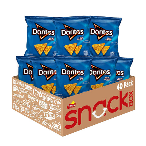 Doritos Flavored Tortilla Chips, Cool Ranch, 1 Ounce (Pack of 40)