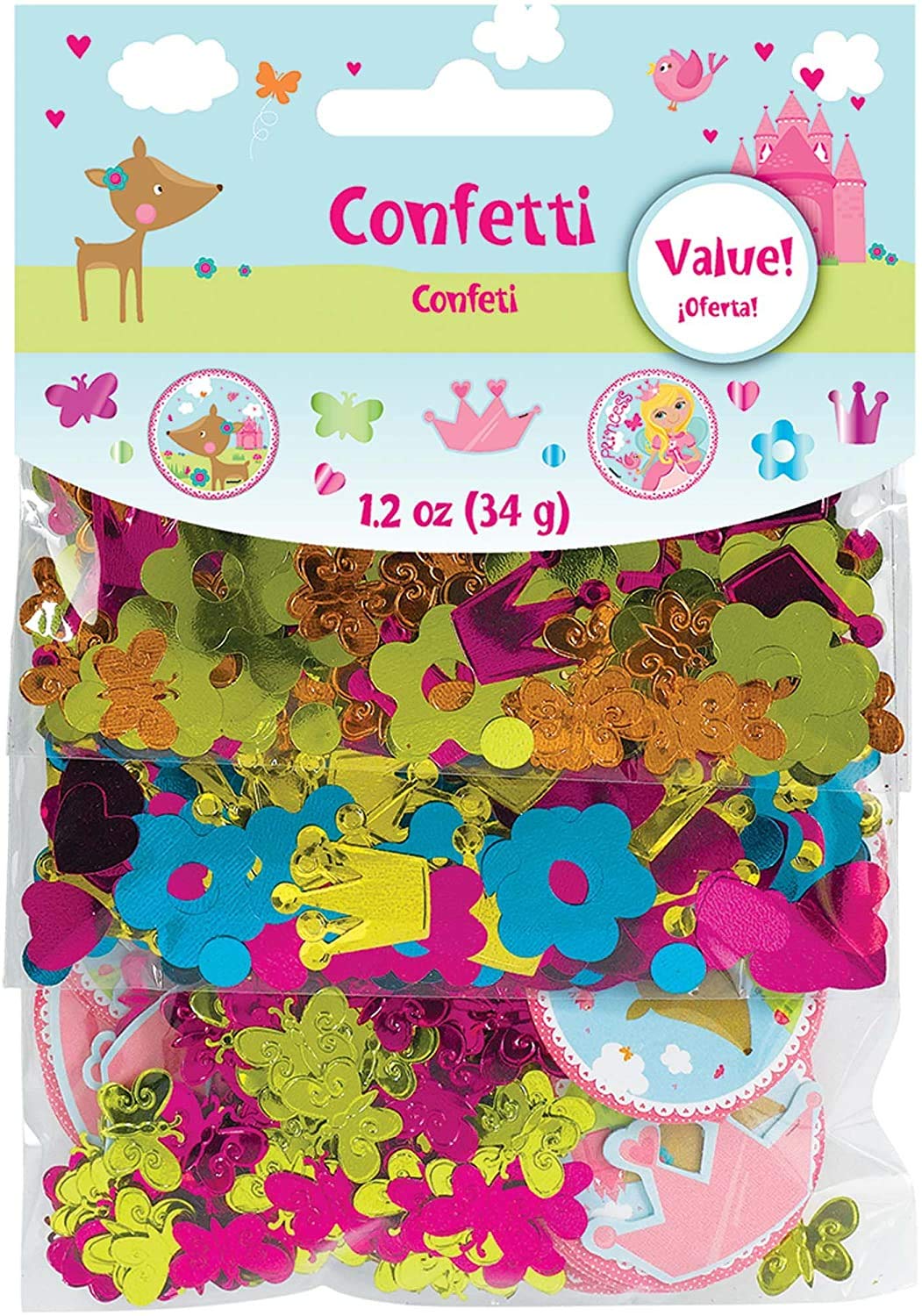 Amscan Shiny Party Confetti | Princess Woodland Collection | Value Pack | 1 Pc.