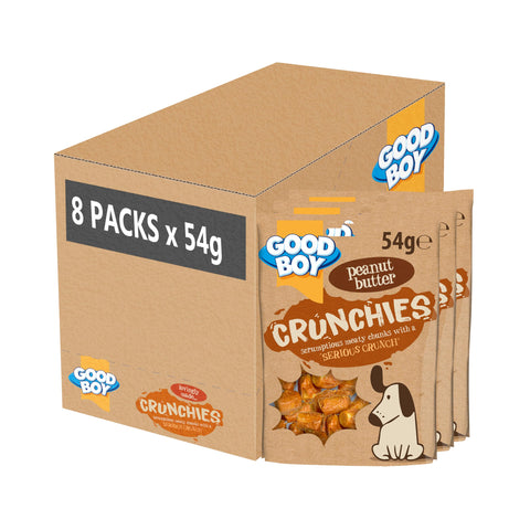 Good Boy Crunchies Dog Treats Peanut Butter Box of 8 x 54g