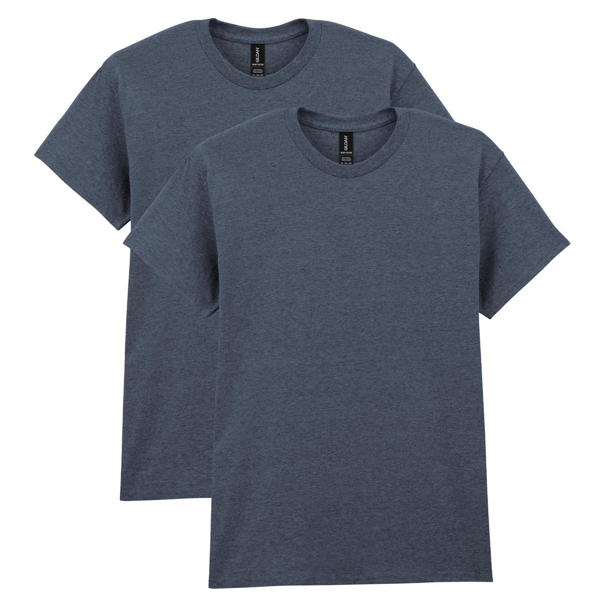 Gildan mens Heavy Cotton T-shirt, Style G5000, Multipack Shirt, Dark Heather (2-pack), Medium US