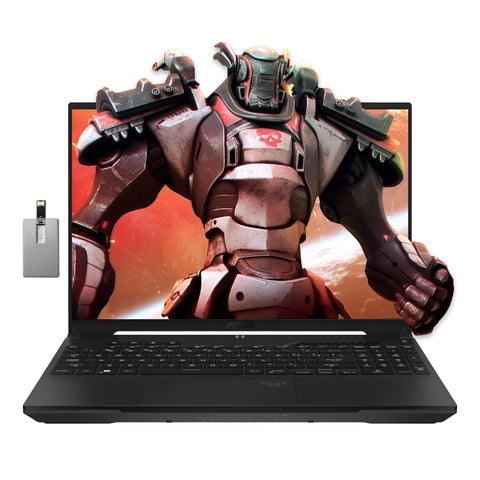 ASUS TUF A16 16'' FHD 165Hz Gaming Laptop, AMD Ryzen 7-7735HS, Radeon RX7600S V8G Graphics, 32GB DDR5 RAM, 1TB PCIe SSD, RGB Backlit Keyboard, Wi-Fi 6, HD Camera, Black, Win 11 Pro, 32GB USB Card