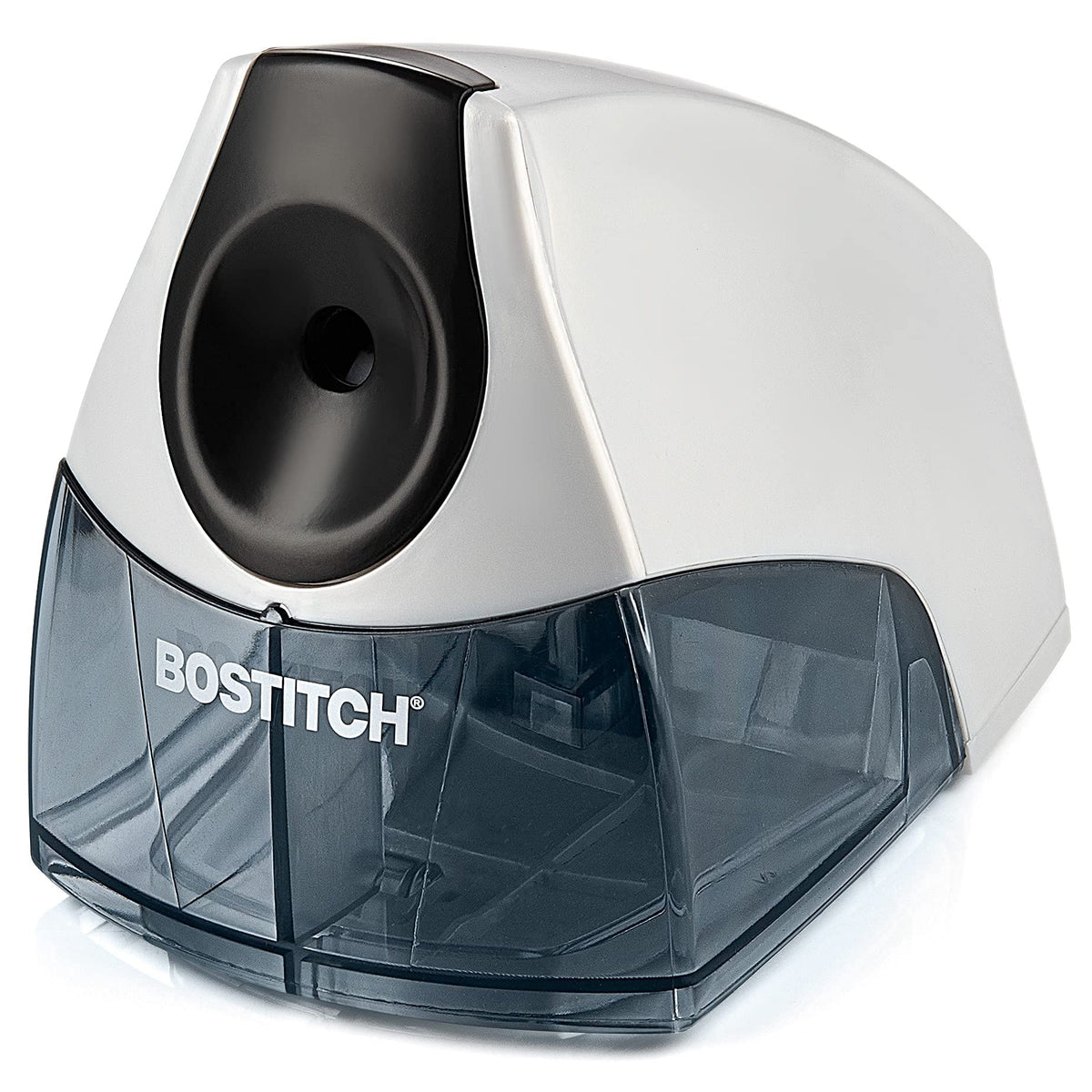 Bostitch Personal Electric Pencil Sharpener, Electrical Automatic Powerful Motor for Fast Sharpening, Compact Electric Sharpener, Includes Sharpening Tray & Safety Switch for Home, School, Office.