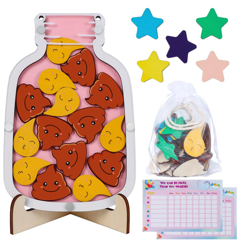 Shitailu Reward Chart for Toddlers Potty Training Chart Chore Chart for Boys and Girls Reward Jars for Kids Behavior Chart for Kids at Home Kids Responsibility Child Responsibility Training Jar