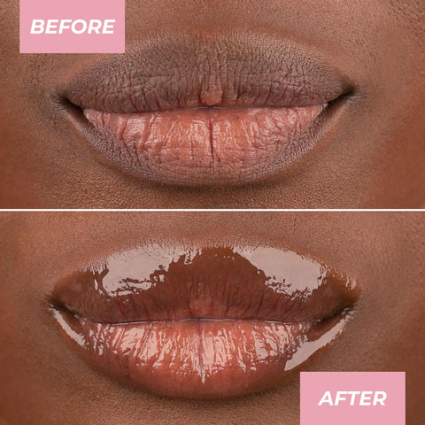 MCoBeauty 2-in-1 Glow & Treat Lip Oil, Peach, Hydrating Tint for Luscious Lips, Vegan, Cruelty Free Cosmetics