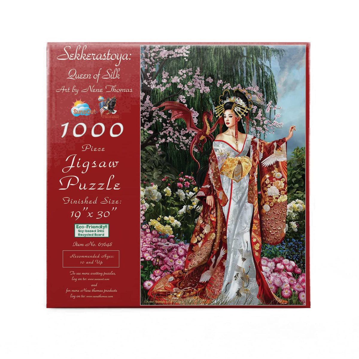 SUNSOUT INC - Queen of Silk - 1000 pc Jigsaw Puzzle by Artist: Nene Thomas - Finished Size 19" x 30" - MPN# 67648