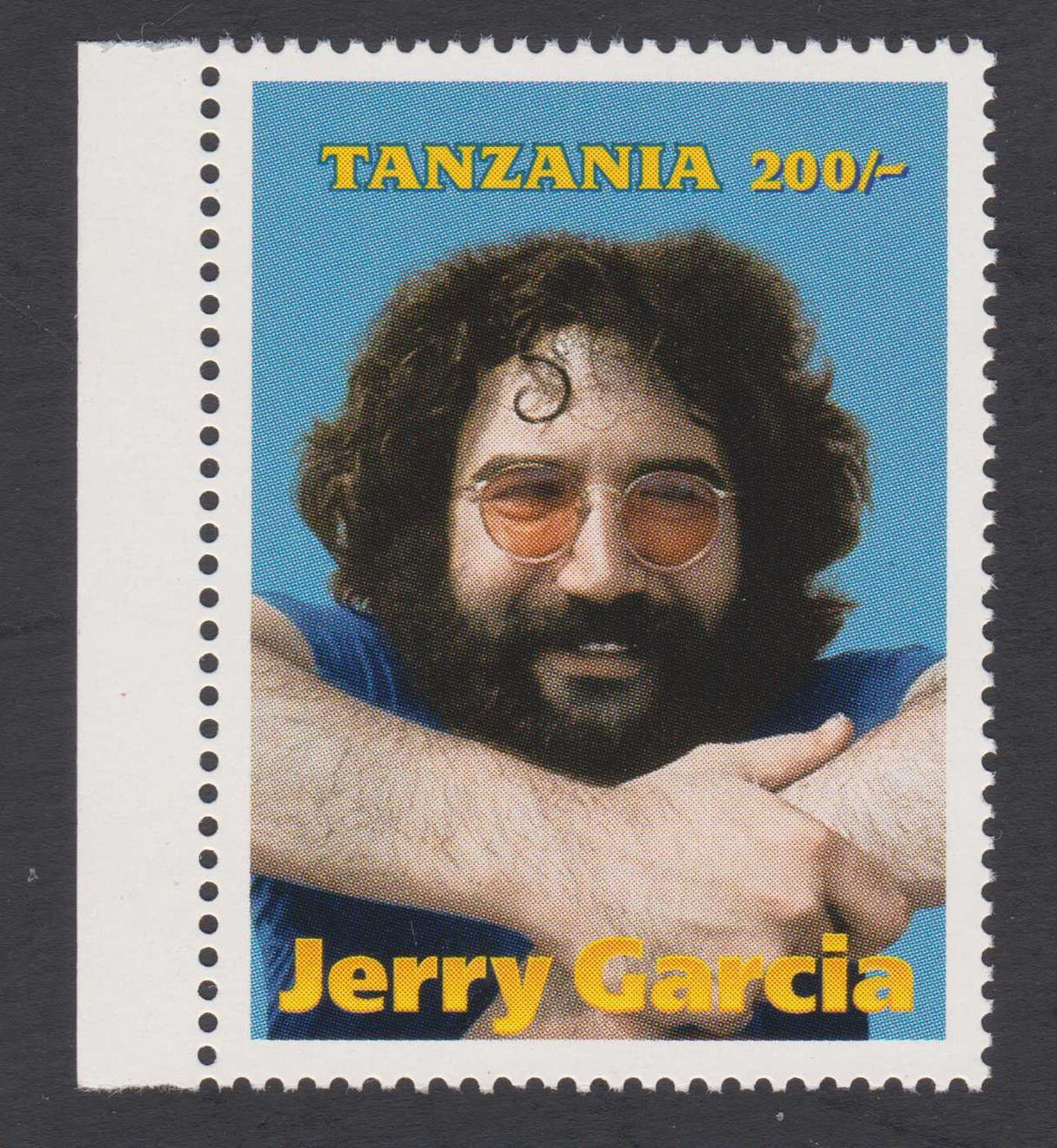 Jerry Garcia 200-shilling Tanzania Postage Stamp