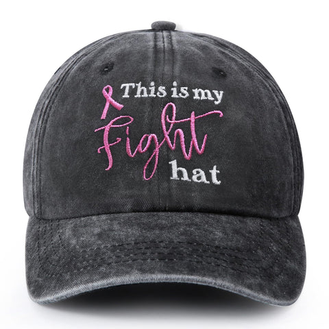 Breast Cancer Gifts for Woman, Breast Cancer Survivor Gifts, Breast Cancer Awareness Accessories, Chemo Baseball Caps, Fight Gifts for Cancer Patients Female, Chemotherapy Must Haves Surgery Grey