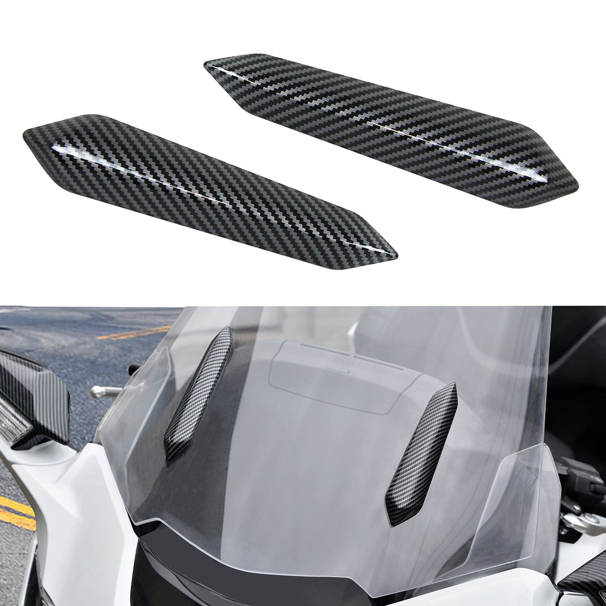 VEISUTOR Windshield Strut Covers for Goldwing GL1800, Windscreen Accent Trim Panel Decorative Trim Replacement Parts for Honda Gold Wing GL 1800 2018-2024