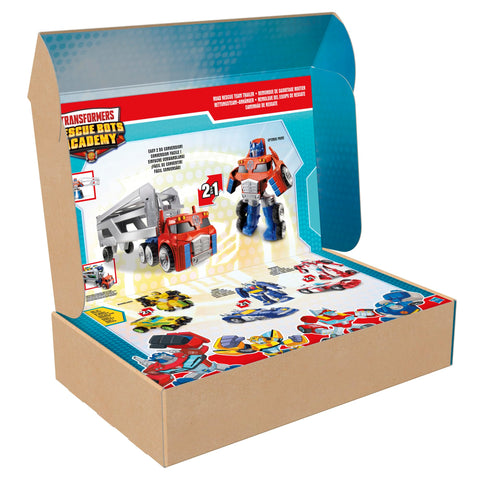 Transformers Playskool Heroes Rescue Bots Academy Road Rescue Team Trailer 4-Pack Converting Toy
