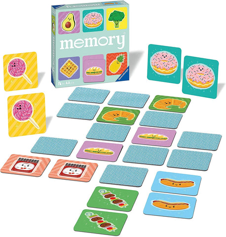Ravensburger Funny Food Memory Matching Picture Snap Pairs Game for Kids Age 3 Years Up