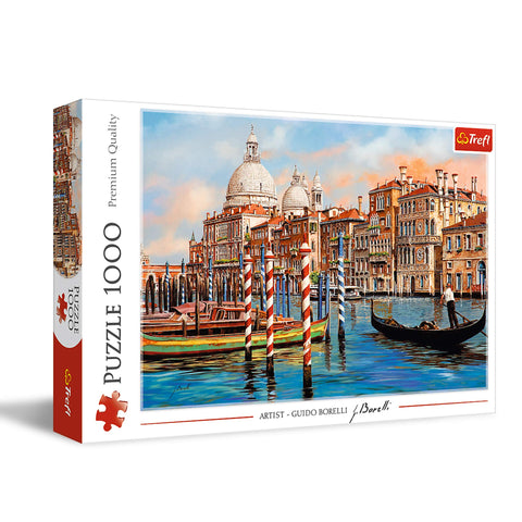 TREFL 1000 Piece Jigsaw Puzzle, The Afternoon in Venice, Canal Grande, Italy, Floating City, City of Romance, Adult Puzzles, Trefl 10460