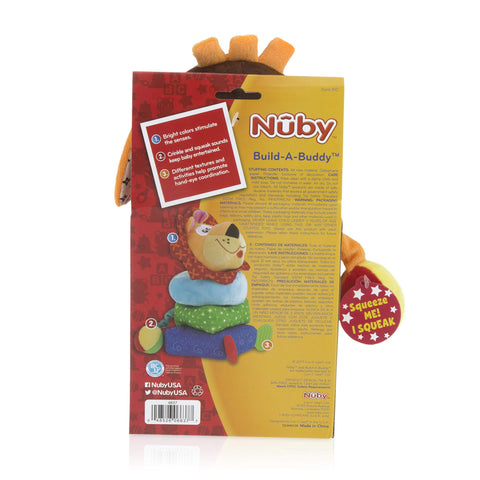 Nuby Build a Buddy- Plush Ring Stacker, Dog