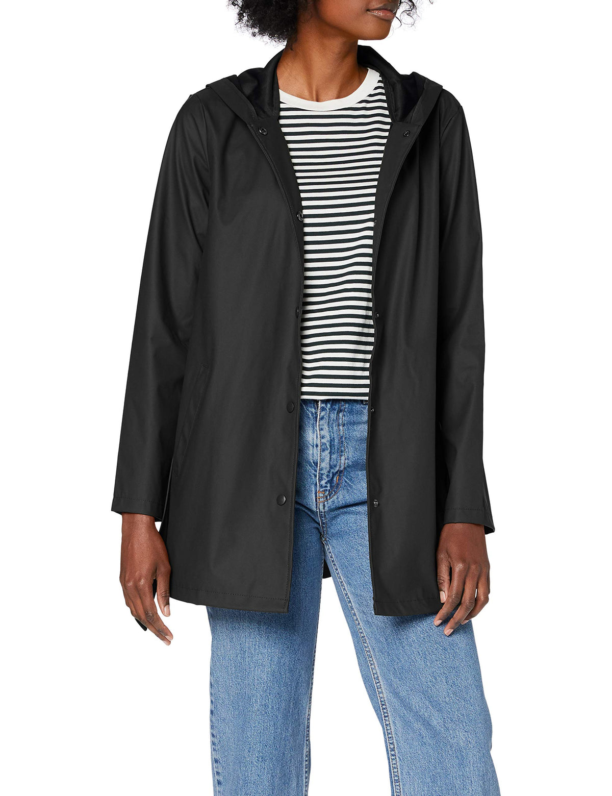 JDY Women's JDYSHELBY Belt Raincoat OTW NOOS Jacket, Black, M