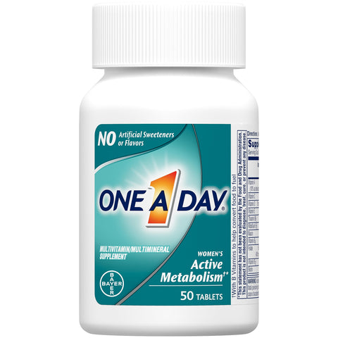 One A Day WomenÃƒÆ’Ã†â€™Ãƒâ€šÃ‚Â¢ÃƒÆ’Ã‚Â¢ÃƒÂ¢Ã¢â€šÂ¬Ã…Â¡Ãƒâ€šÃ‚Â¬ÃƒÆ’Ã‚Â¢ÃƒÂ¢Ã¢â€šÂ¬Ã…Â¾Ãƒâ€šÃ‚Â¢s Active Metabolism Multivitamin, Supplement with Vitamin A, C, D, E and Zinc for Immune Health Support*, Iron, Calcium, Folic Acid & more, 50 Count