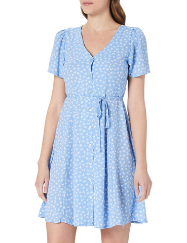 ONLY Women's Onlsonja Life S/S Dress Noos Wvn Dress, Allury/AOP:Fiona Ditsy, 6