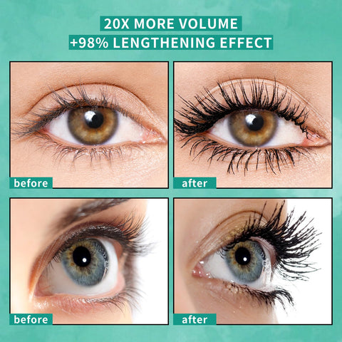 KIMUSE Liquid Lash Washable Mascara-Lengthening & Volumizing Mascara, Waterproof, Smudg-proof, Natural No Clumping, No Flaking Long Lasting Eye Makeup