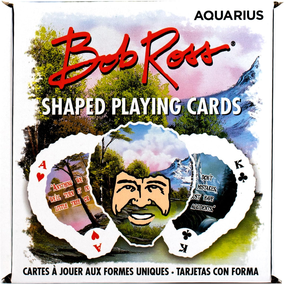 AQUARIUS Bob Ross Playing Cards - Bob Ross Shaped Deck of Cards for Your Favorite Card Games - Officially Licensed Bob Ross Merchandise & Collectibles