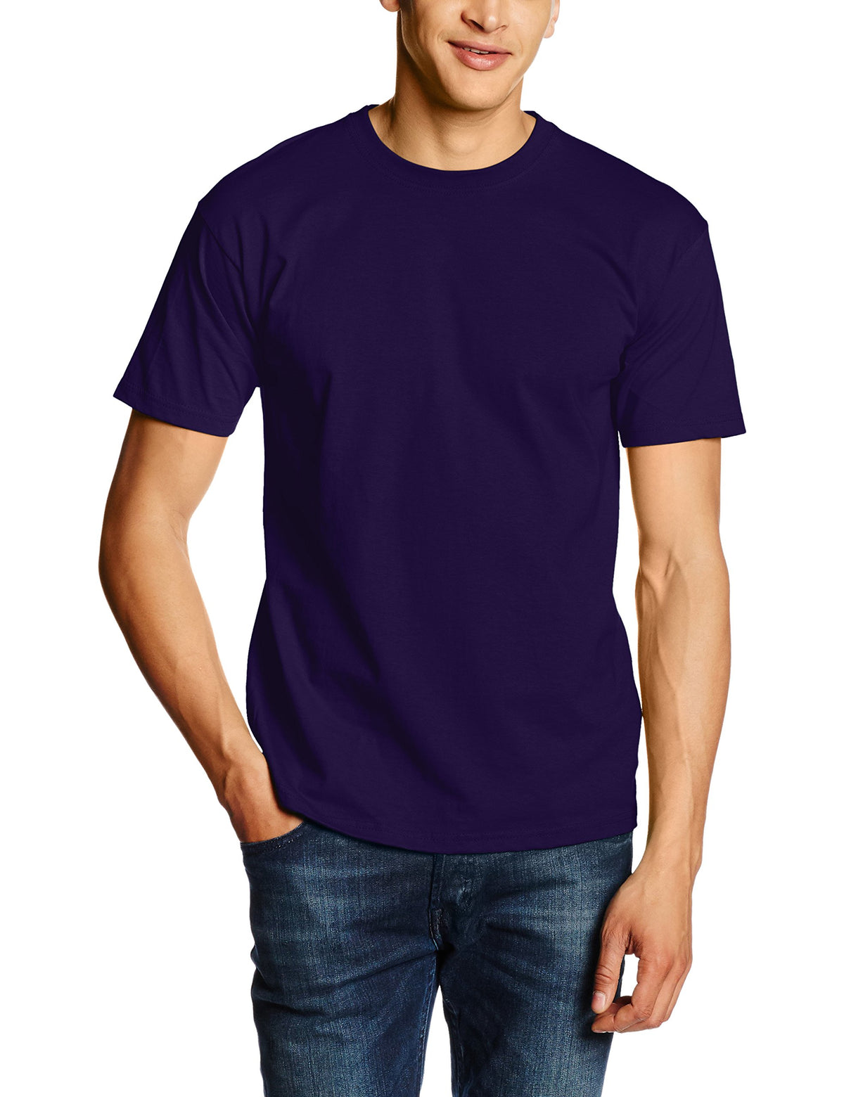 Fruit of the Loom Men's Valueweight Short Sleeve T-Shirt, Purple, XX-Large