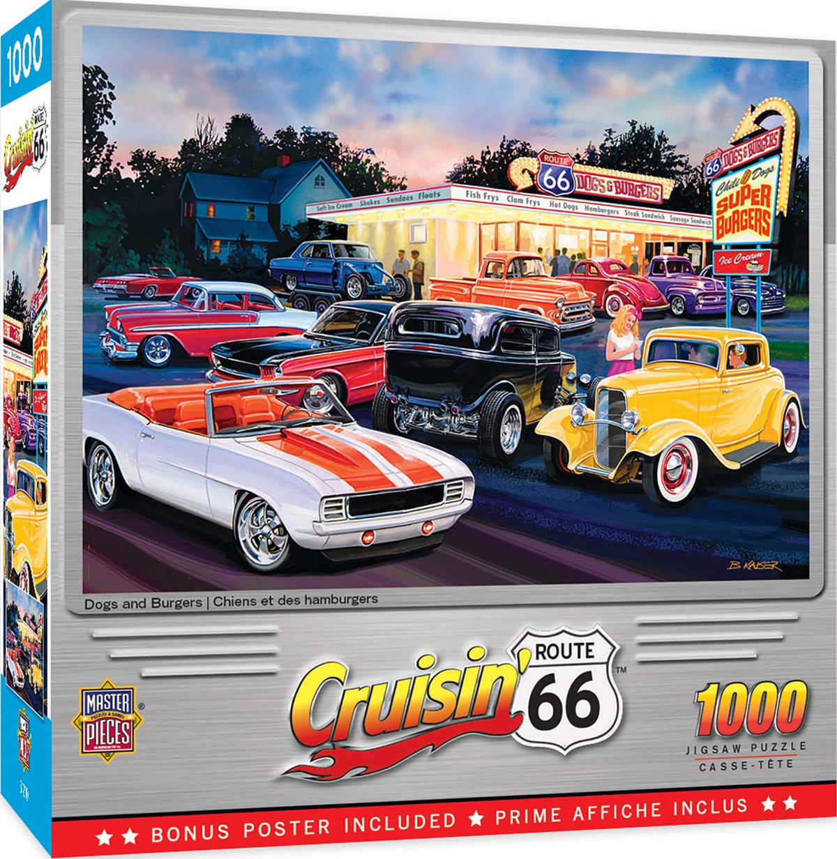 Masterpieces 1000 Piece Jigsaw Puzzle for Adults, Family, Or Kids - Dogs & Burgers - 19.25"x26.75"