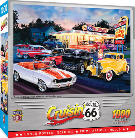 Masterpieces 1000 Piece Jigsaw Puzzle for Adults, Family, Or Kids - Dogs & Burgers - 19.25"x26.75"
