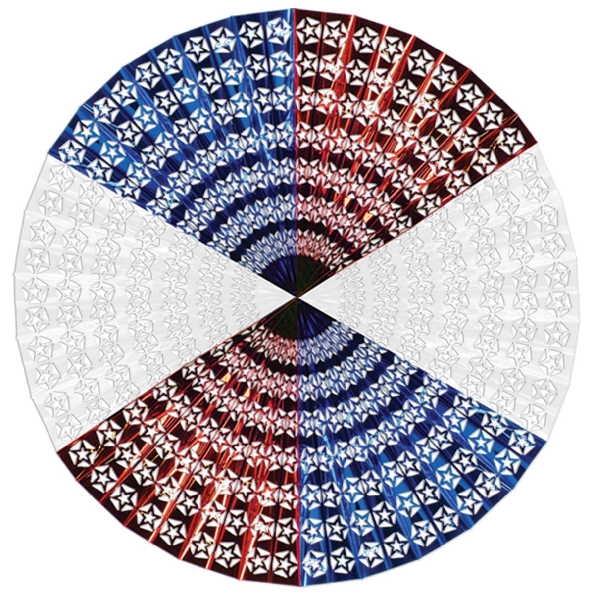 Star Jumbo Display Fan (red, white, blue) Party Accessory (1 count) (1/Pkg)