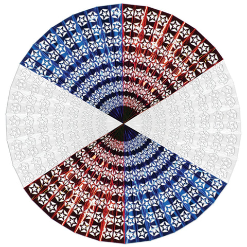 Star Jumbo Display Fan (red, white, blue) Party Accessory (1 count) (1/Pkg)