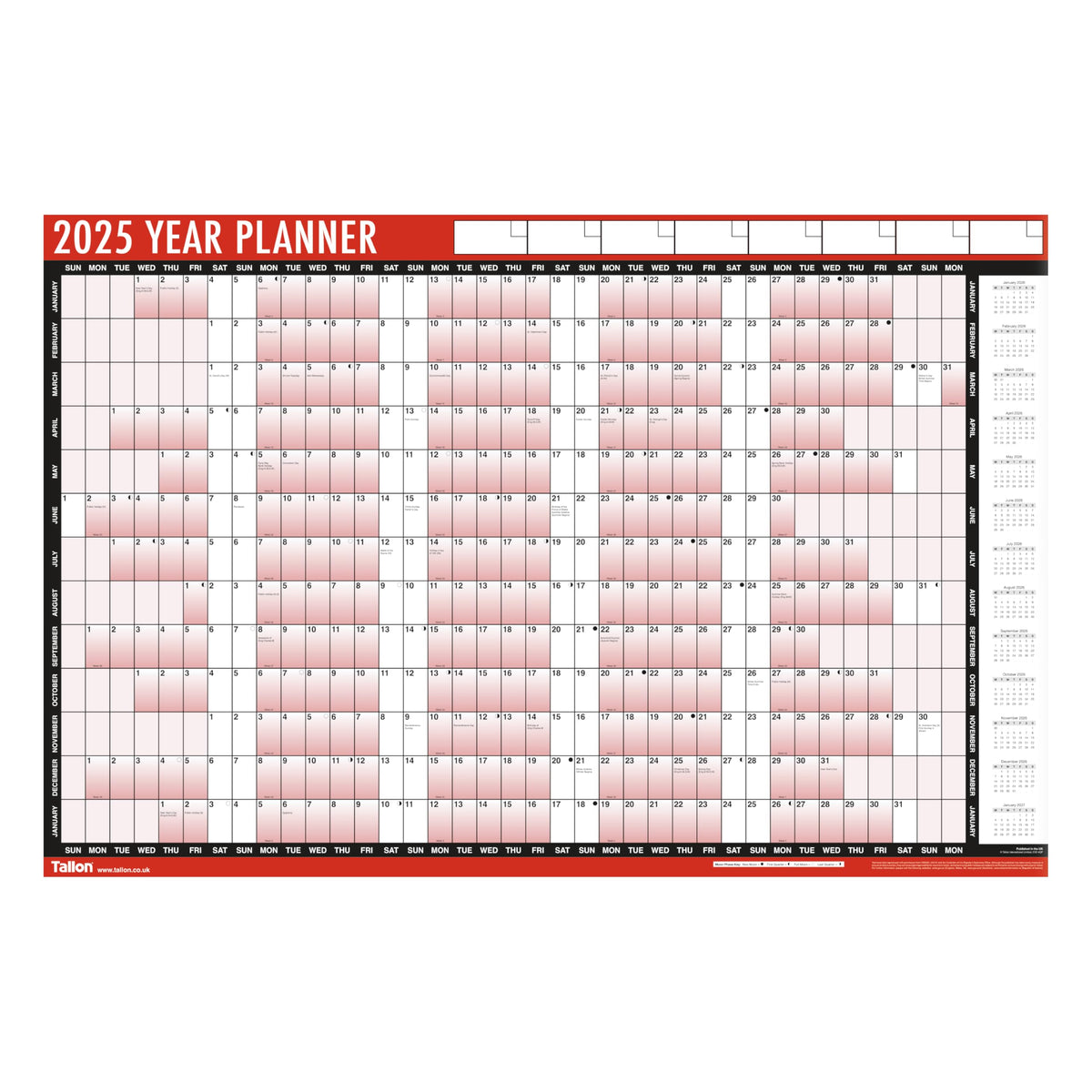 2024 Year Wall Planner A1 Large 85cm X 58cm Laminated Wall Calendar With Stickers And Dry Wipe Pen