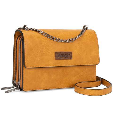 Wrangler CrossBody Purse for Women Western Small Clutch Wallet Trendy Shoulder Bag with Chain Strap Gift WG149-236YL