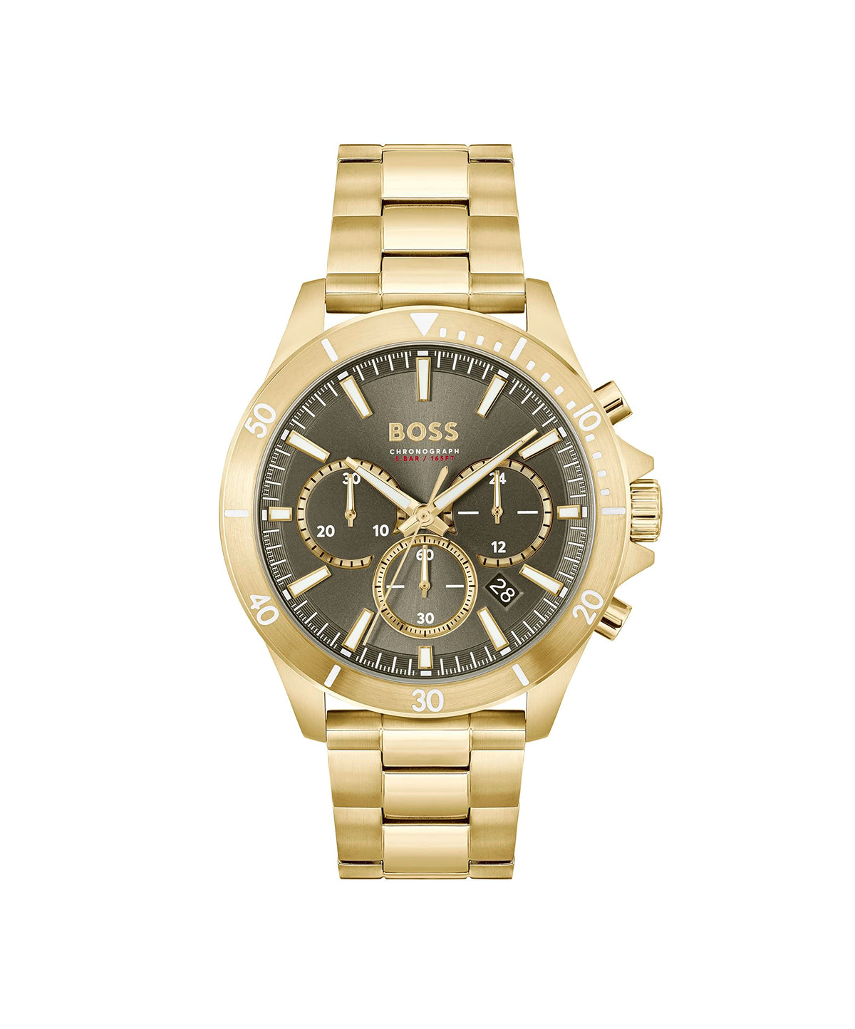 BOSS Chronograph Quartz Watch for Men with Gold Colored Stainless Steel Bracelet - 1514059