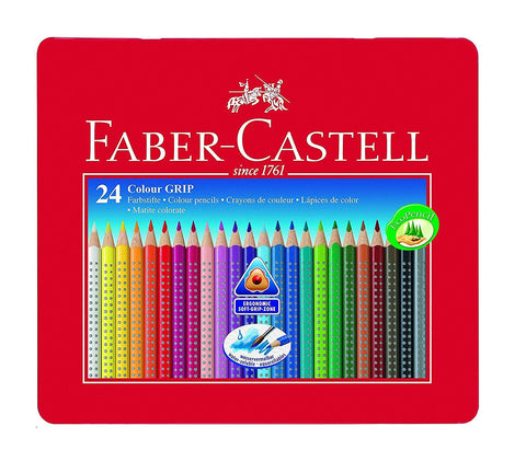 Faber-Castell Tin of 24 Colour GRIP 2001 pencils