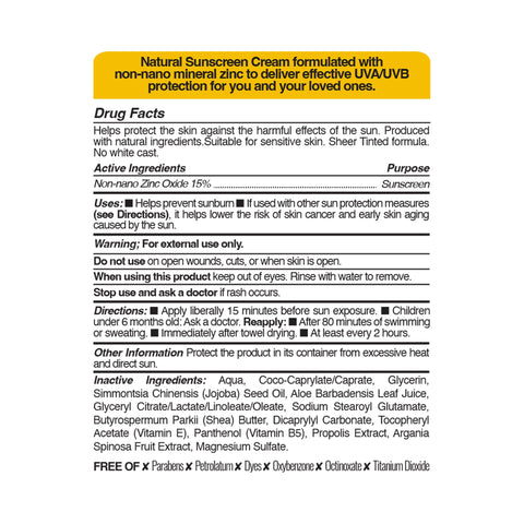 BEE and You SPF 50 Sunscreen, UV protection, Clear, Sensitive, Acne-Prone Skin, Mineral-Based Zinc Oxide, Propolis Extract, Shea Butter, Aloe Vera, 100% Natural, Hypoallergenic, 1.35 oz