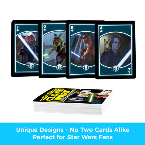 AQUARIUS Star Wars Playing Cards - The Clone Wars Themed Deck of Cards for Your Favorite Card Games - Officially Licensed Star Wars Merchandise & Collectibles